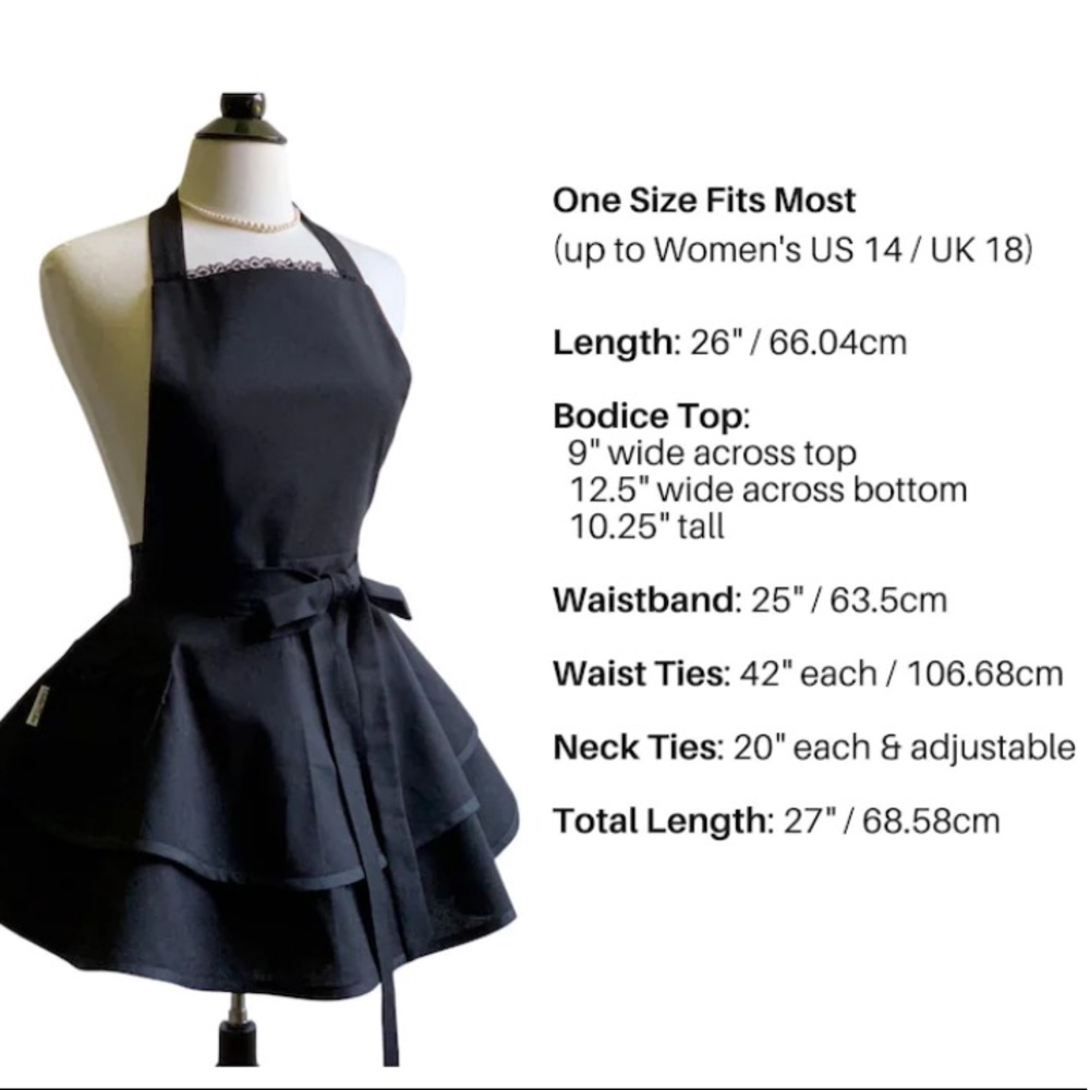 Black Lace Sexy Apron for Women